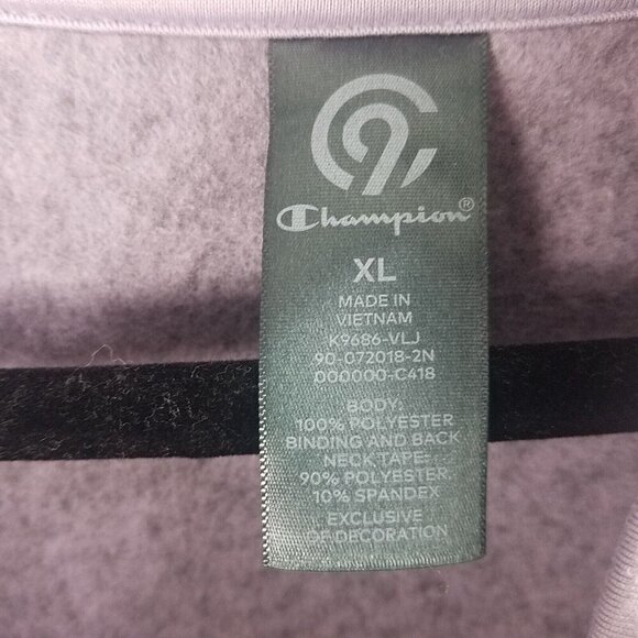 CHAMPION Woman's XL Purple heather Jacket Sweater Knit Zip Pockets Outdoors - Picture 12 of 16